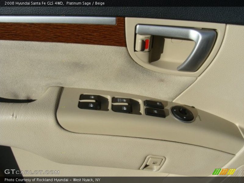 Platinum Sage / Beige 2008 Hyundai Santa Fe GLS 4WD