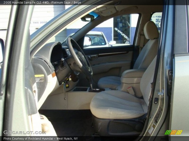 Platinum Sage / Beige 2008 Hyundai Santa Fe GLS 4WD