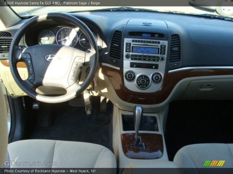 Platinum Sage / Beige 2008 Hyundai Santa Fe GLS 4WD