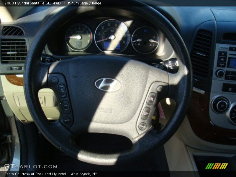 Platinum Sage / Beige 2008 Hyundai Santa Fe GLS 4WD