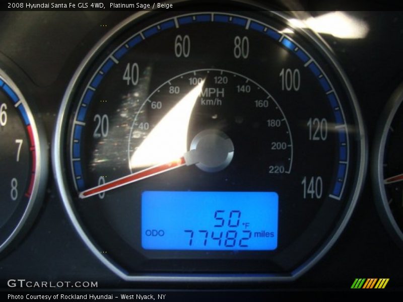 Platinum Sage / Beige 2008 Hyundai Santa Fe GLS 4WD