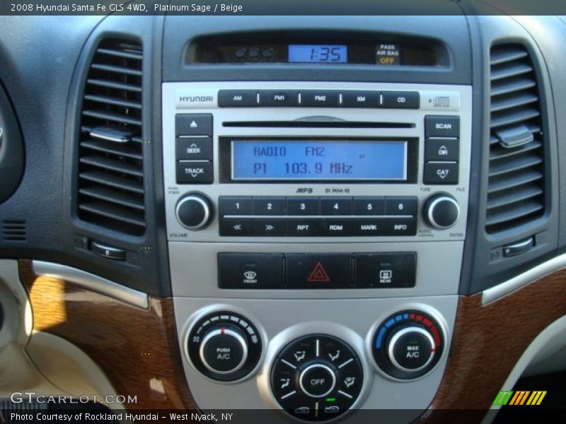 Platinum Sage / Beige 2008 Hyundai Santa Fe GLS 4WD