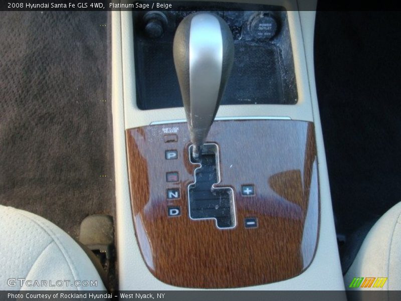 Platinum Sage / Beige 2008 Hyundai Santa Fe GLS 4WD