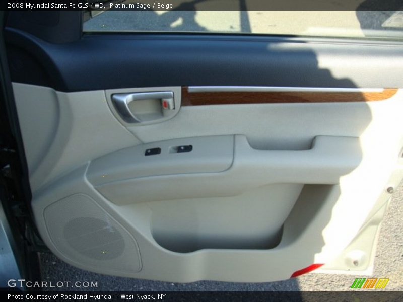 Platinum Sage / Beige 2008 Hyundai Santa Fe GLS 4WD