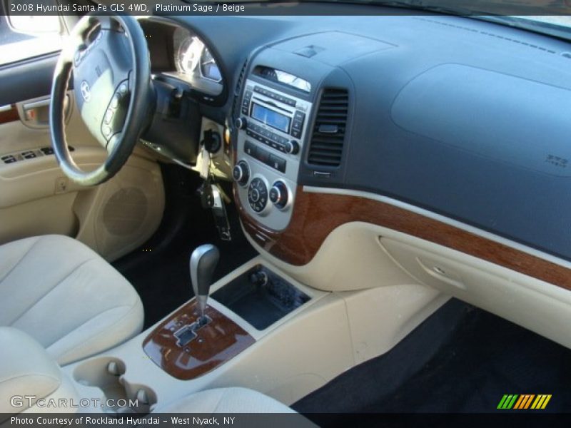 Platinum Sage / Beige 2008 Hyundai Santa Fe GLS 4WD
