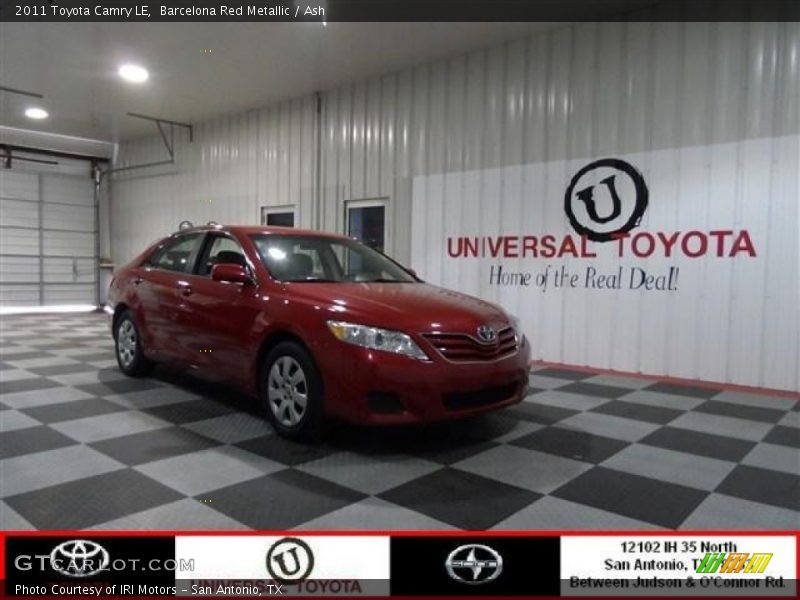 Barcelona Red Metallic / Ash 2011 Toyota Camry LE