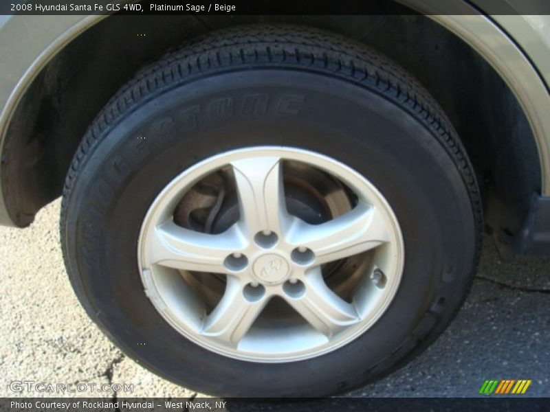 Platinum Sage / Beige 2008 Hyundai Santa Fe GLS 4WD
