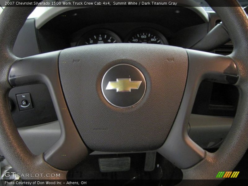 Summit White / Dark Titanium Gray 2007 Chevrolet Silverado 1500 Work Truck Crew Cab 4x4