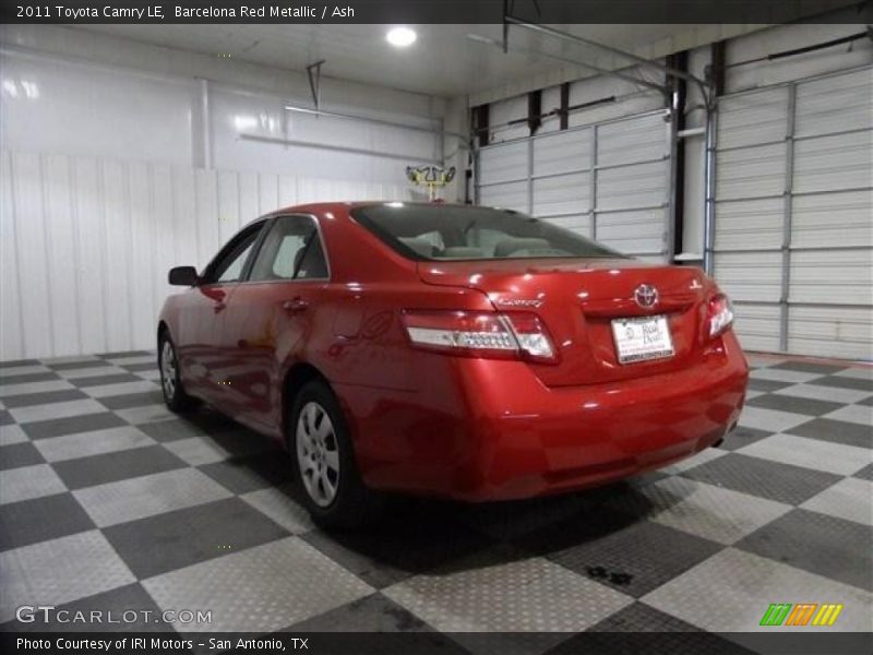 Barcelona Red Metallic / Ash 2011 Toyota Camry LE