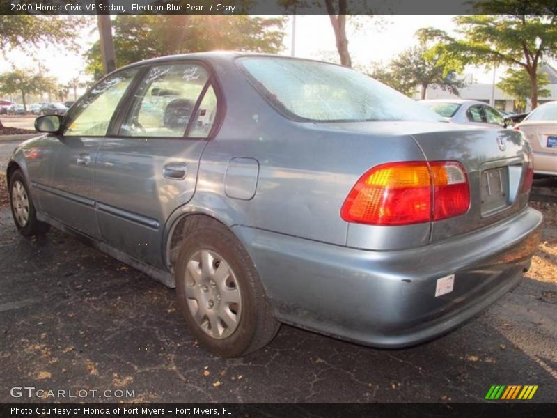 Electron Blue Pearl / Gray 2000 Honda Civic VP Sedan
