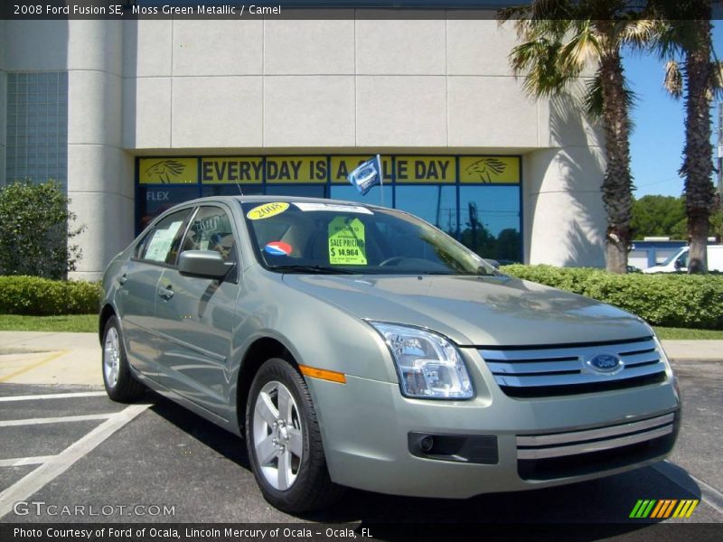 Moss Green Metallic / Camel 2008 Ford Fusion SE