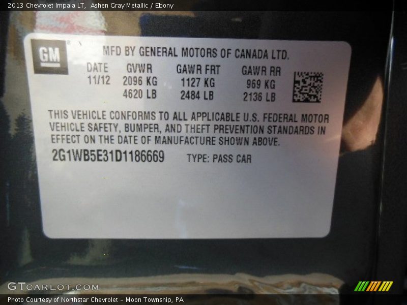 Ashen Gray Metallic / Ebony 2013 Chevrolet Impala LT