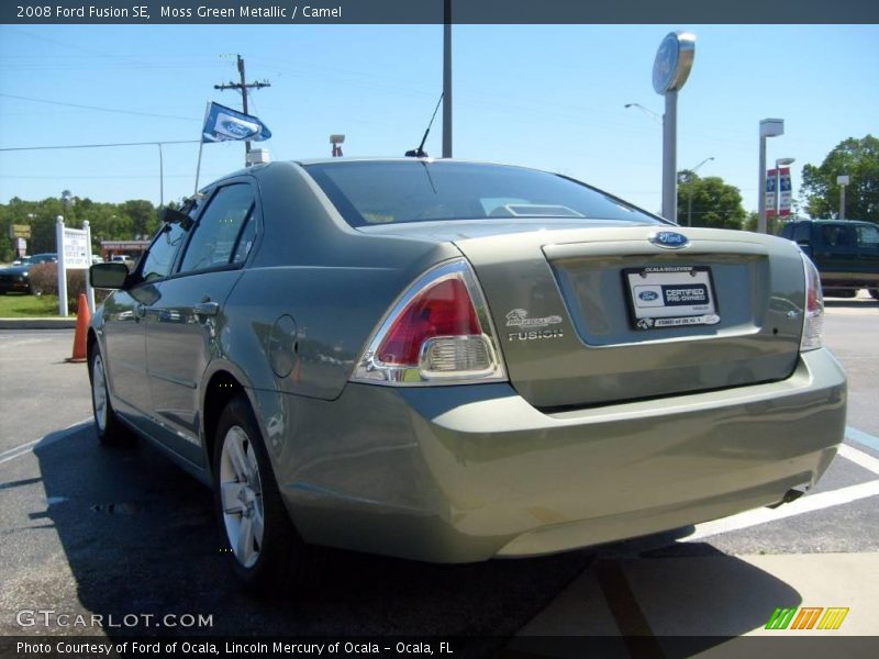 Moss Green Metallic / Camel 2008 Ford Fusion SE
