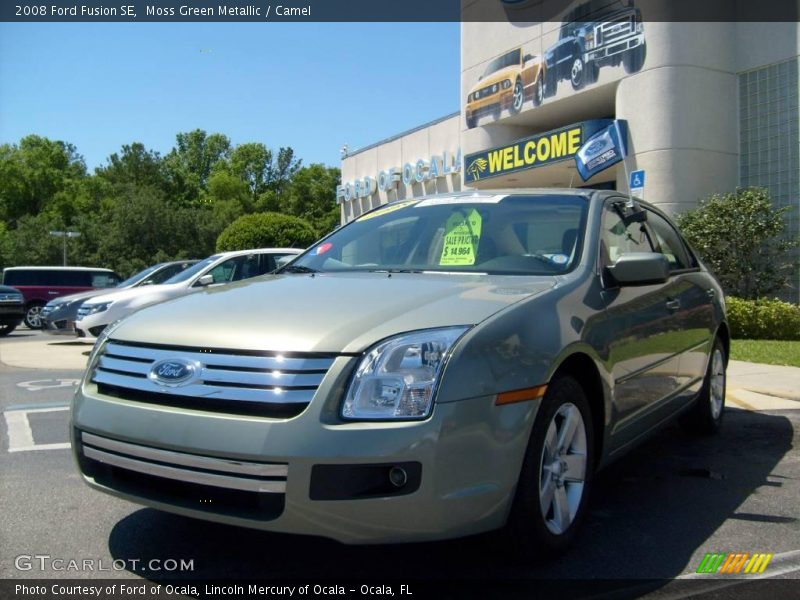 Moss Green Metallic / Camel 2008 Ford Fusion SE