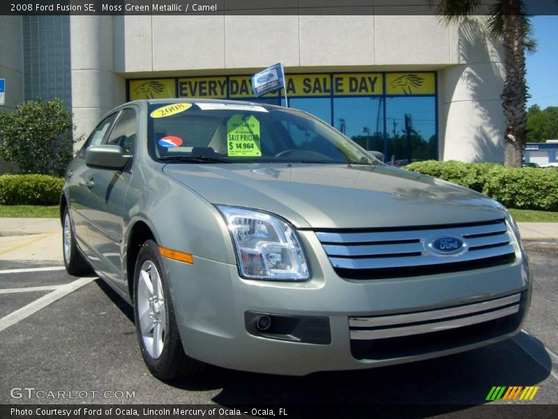 Moss Green Metallic / Camel 2008 Ford Fusion SE