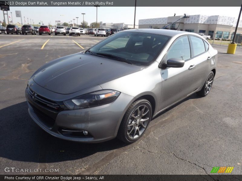 Tungsten Metallic / Black/Ruby Red 2013 Dodge Dart Rallye
