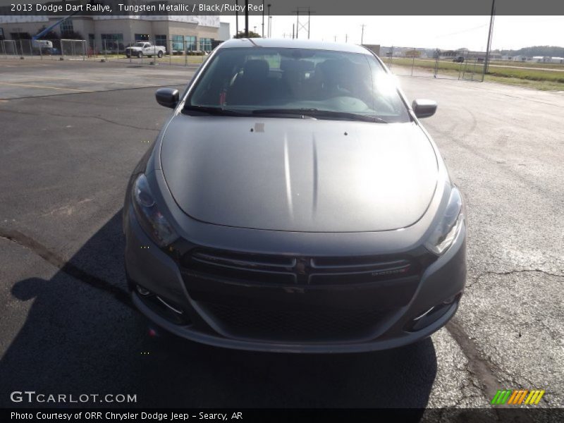 Tungsten Metallic / Black/Ruby Red 2013 Dodge Dart Rallye