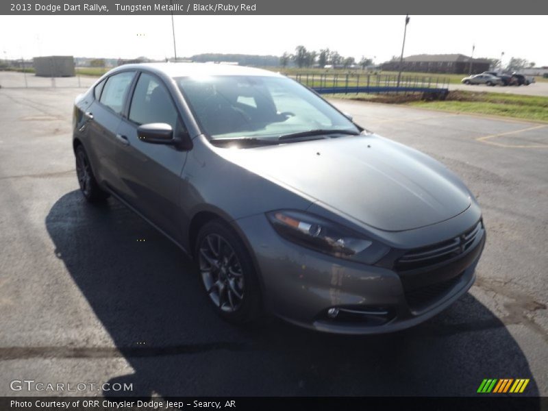 Tungsten Metallic / Black/Ruby Red 2013 Dodge Dart Rallye