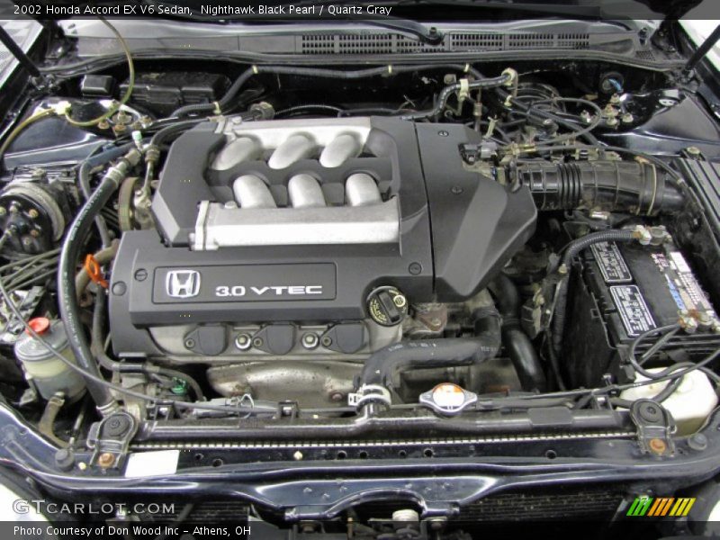 Nighthawk Black Pearl / Quartz Gray 2002 Honda Accord EX V6 Sedan