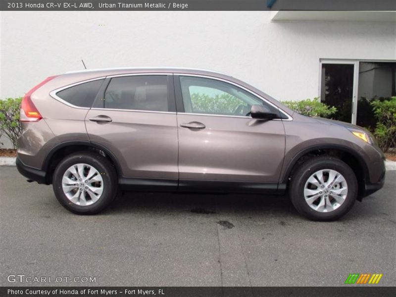 Urban Titanium Metallic / Beige 2013 Honda CR-V EX-L AWD