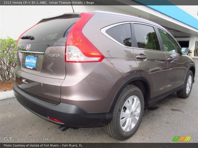 Urban Titanium Metallic / Beige 2013 Honda CR-V EX-L AWD