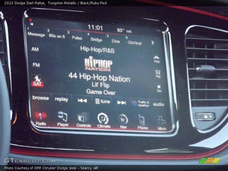 Tungsten Metallic / Black/Ruby Red 2013 Dodge Dart Rallye