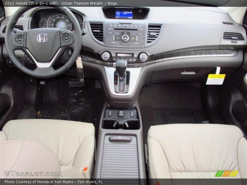 Urban Titanium Metallic / Beige 2013 Honda CR-V EX-L AWD
