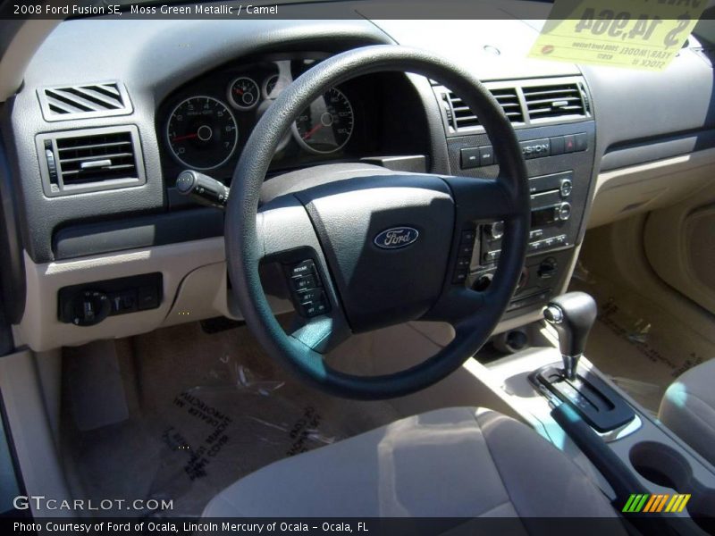 Moss Green Metallic / Camel 2008 Ford Fusion SE