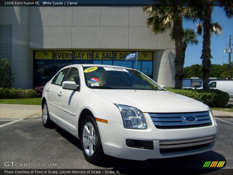 White Suede / Camel 2008 Ford Fusion SE