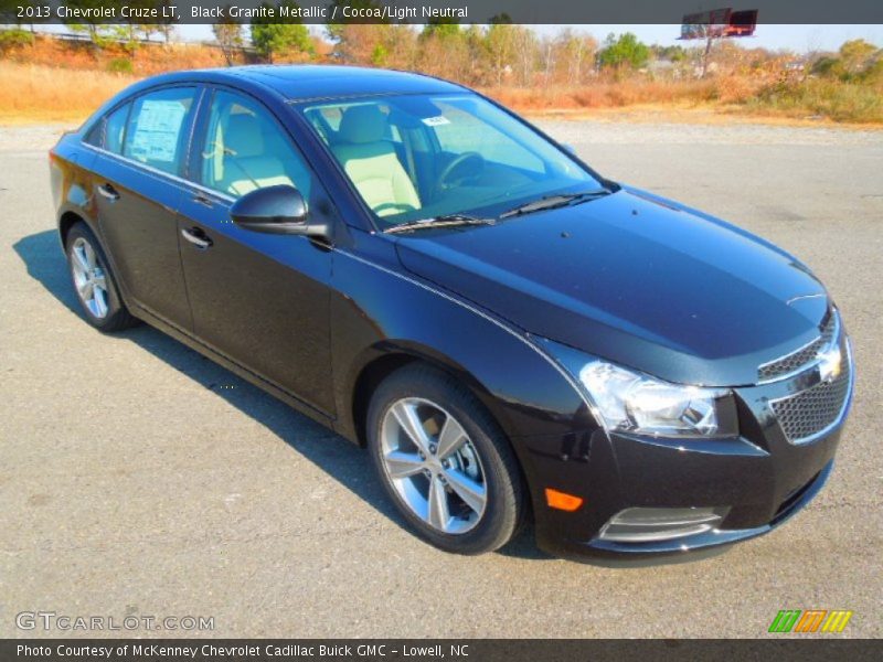 Black Granite Metallic / Cocoa/Light Neutral 2013 Chevrolet Cruze LT