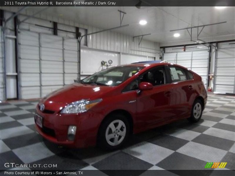 Barcelona Red Metallic / Dark Gray 2011 Toyota Prius Hybrid III