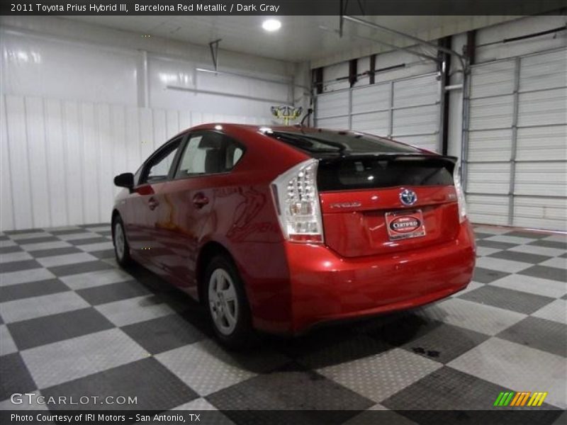 Barcelona Red Metallic / Dark Gray 2011 Toyota Prius Hybrid III