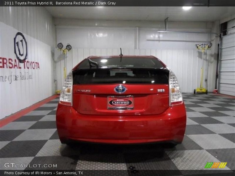 Barcelona Red Metallic / Dark Gray 2011 Toyota Prius Hybrid III