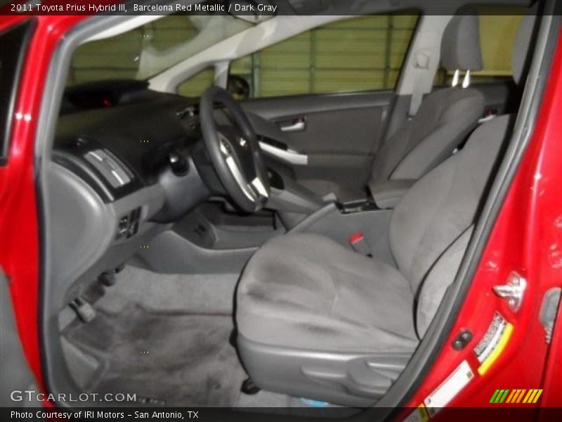 Barcelona Red Metallic / Dark Gray 2011 Toyota Prius Hybrid III