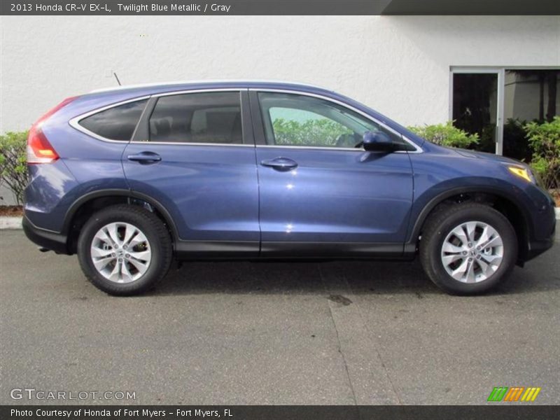 Twilight Blue Metallic / Gray 2013 Honda CR-V EX-L
