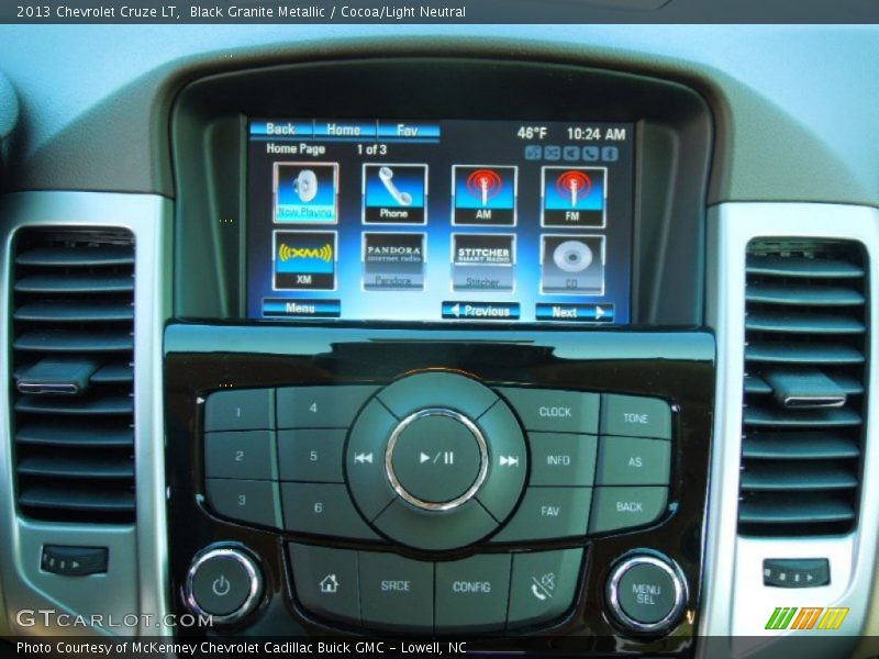 Black Granite Metallic / Cocoa/Light Neutral 2013 Chevrolet Cruze LT