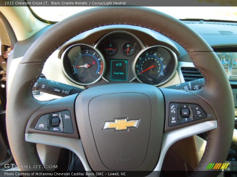 Black Granite Metallic / Cocoa/Light Neutral 2013 Chevrolet Cruze LT