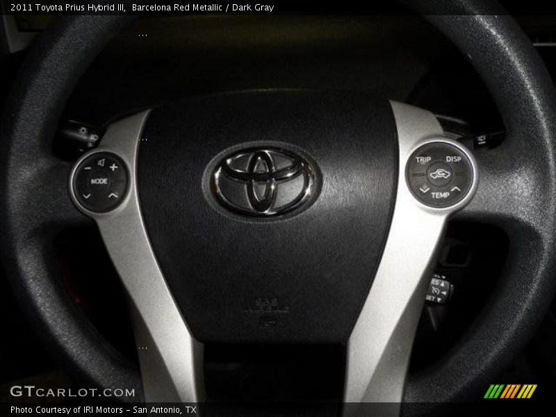 Barcelona Red Metallic / Dark Gray 2011 Toyota Prius Hybrid III