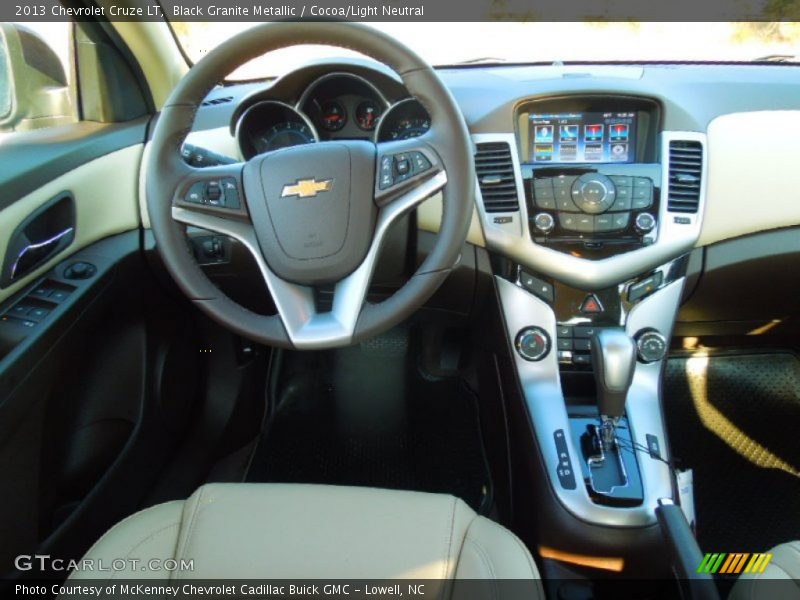 Black Granite Metallic / Cocoa/Light Neutral 2013 Chevrolet Cruze LT