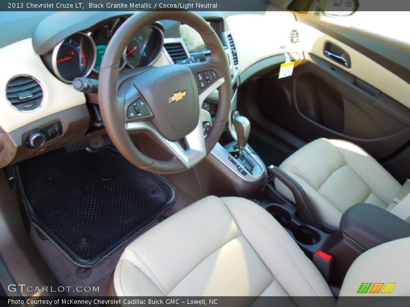 Black Granite Metallic / Cocoa/Light Neutral 2013 Chevrolet Cruze LT