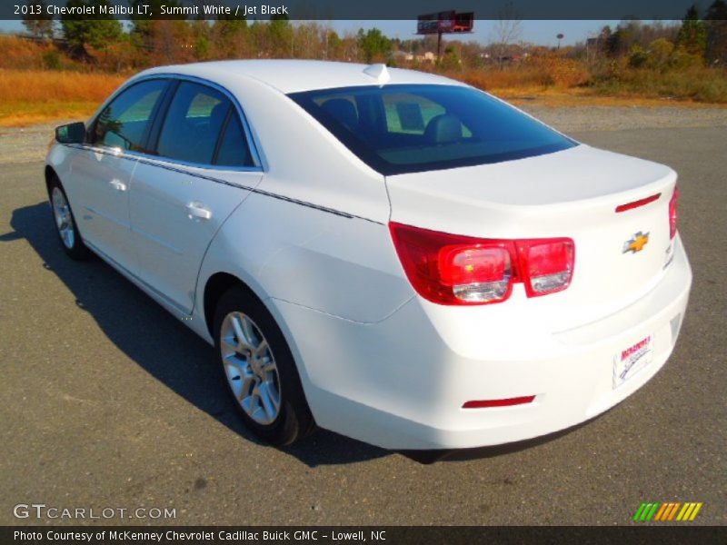 Summit White / Jet Black 2013 Chevrolet Malibu LT