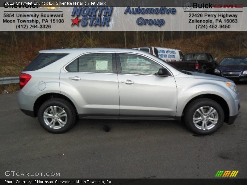 Silver Ice Metallic / Jet Black 2013 Chevrolet Equinox LS