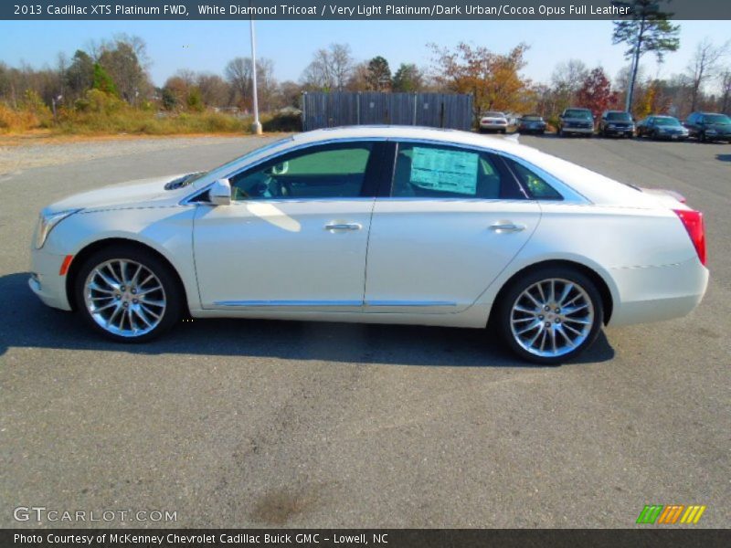 White Diamond Tricoat / Very Light Platinum/Dark Urban/Cocoa Opus Full Leather 2013 Cadillac XTS Platinum FWD