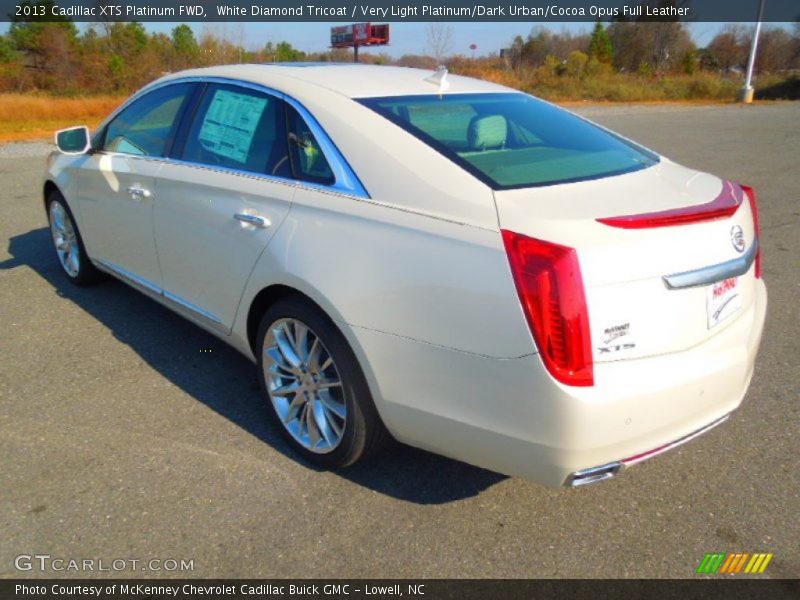 White Diamond Tricoat / Very Light Platinum/Dark Urban/Cocoa Opus Full Leather 2013 Cadillac XTS Platinum FWD