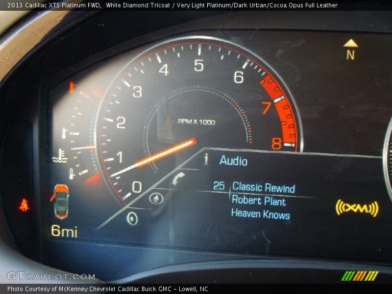 White Diamond Tricoat / Very Light Platinum/Dark Urban/Cocoa Opus Full Leather 2013 Cadillac XTS Platinum FWD