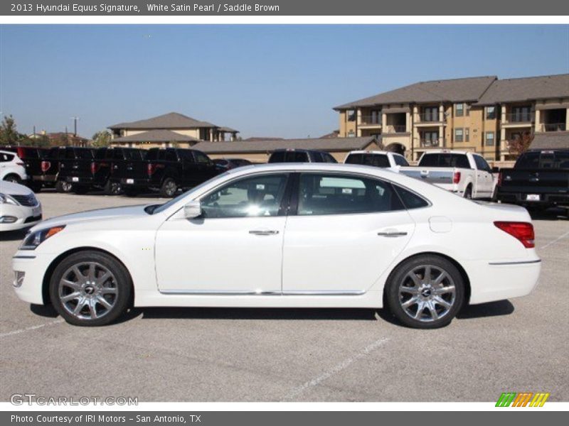 White Satin Pearl / Saddle Brown 2013 Hyundai Equus Signature