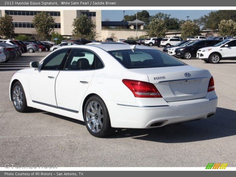 White Satin Pearl / Saddle Brown 2013 Hyundai Equus Signature
