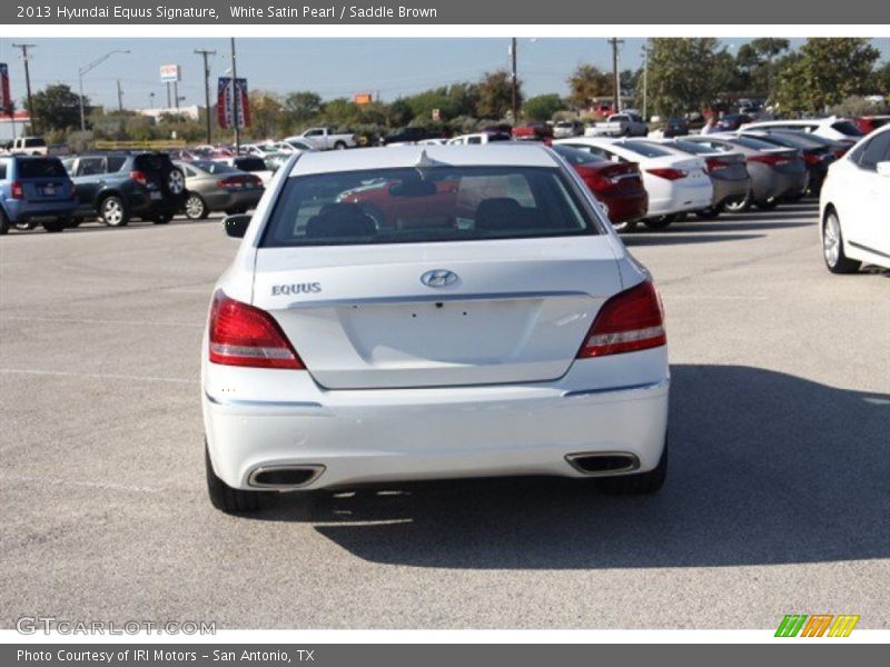 White Satin Pearl / Saddle Brown 2013 Hyundai Equus Signature