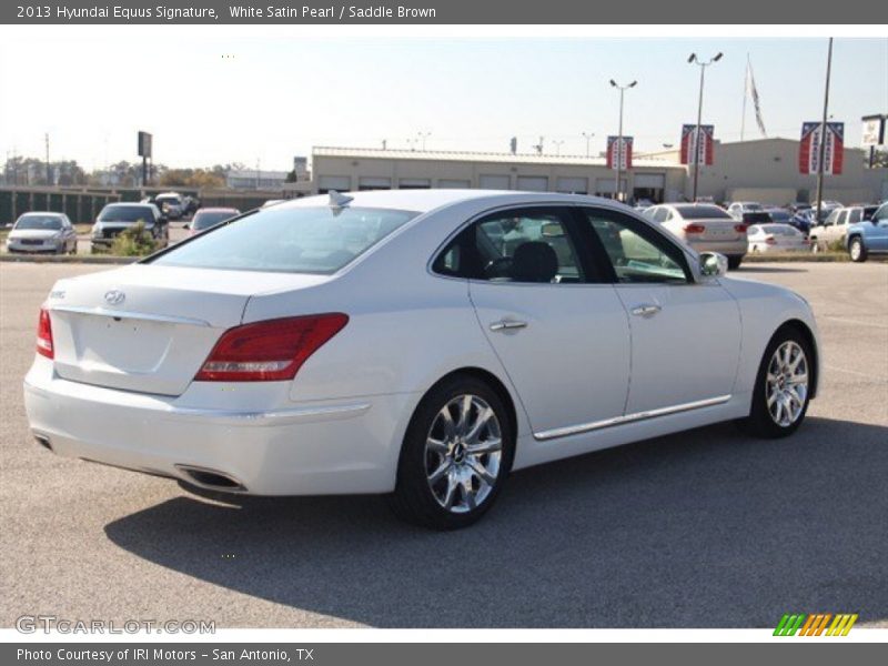 White Satin Pearl / Saddle Brown 2013 Hyundai Equus Signature