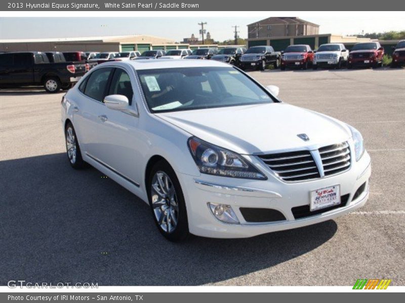 White Satin Pearl / Saddle Brown 2013 Hyundai Equus Signature